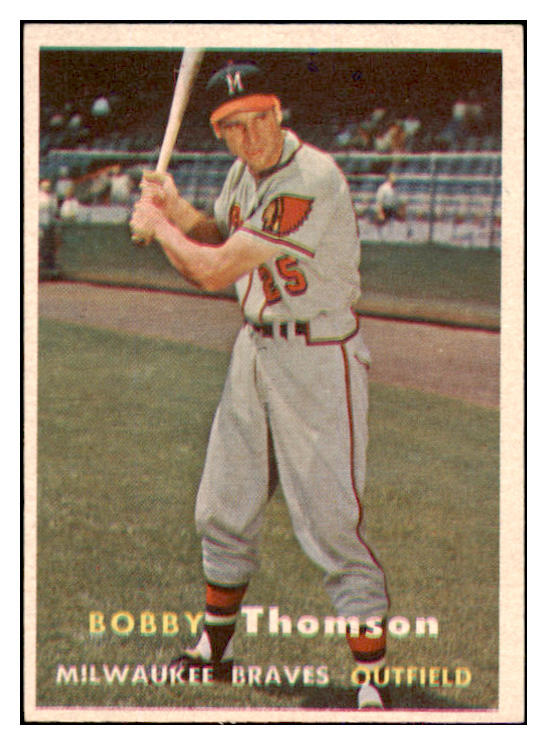 1957 Topps Baseball #262 Bobby Thomson Braves EX-MT 524386