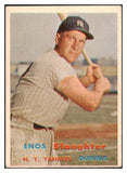 1957 Topps Baseball #215 Enos Slaughter Yankees EX-MT 524387