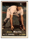 1957 Topps Baseball #062 Billy Martin Yankees EX-MT 524393
