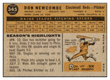 1960 Topps Baseball #345 Don Newcombe Reds EX 524409