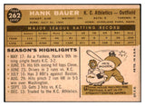 1960 Topps Baseball #262 Hank Bauer A's EX-MT 524415