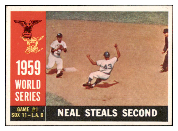 1960 Topps Baseball #385 World Series Game 1 Charlie Neal EX-MT 524418