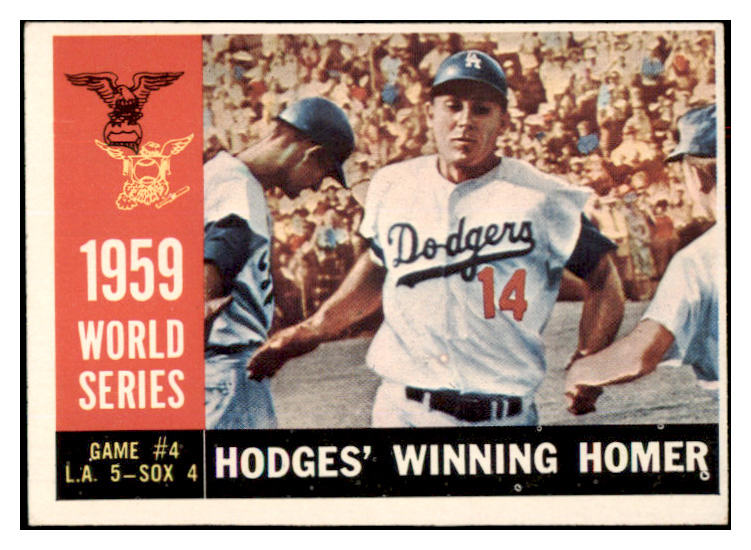 1960 Topps Baseball #388 World Series Game 4 Gil Hodges EX-MT 524420