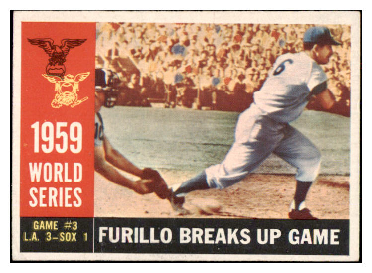 1960 Topps Baseball #387 World Series Game 3 Carl Furillo EX-MT 524421