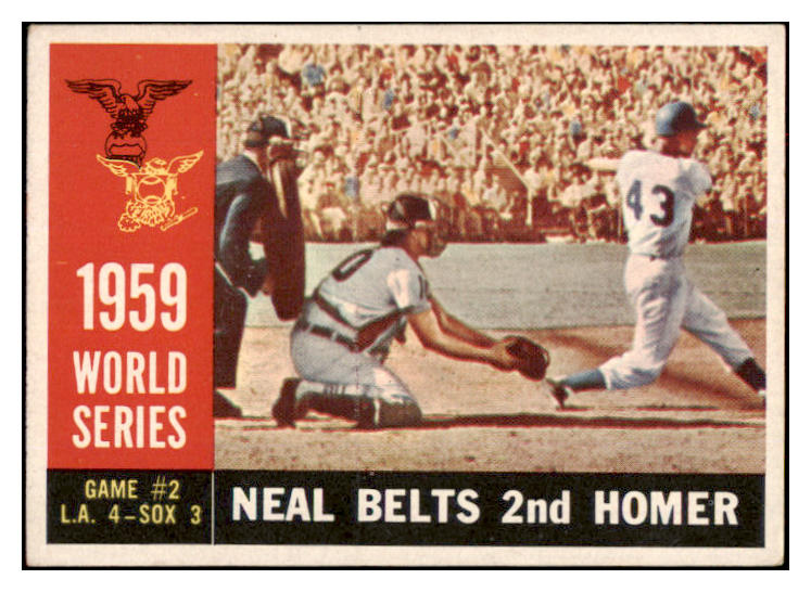 1960 Topps Baseball #386 World Series Game 2 Charlie Neal EX 524423