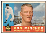 1960 Topps Baseball #548 Don Mincher Senators EX-MT 524427