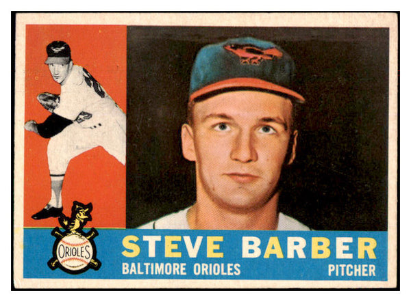 1960 Topps Baseball #514 Steve Barber Orioles EX-MT 524429