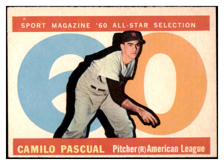 1960 Topps Baseball #569 Camilo Pascual A.S. Senators EX-MT 524431