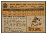 1960 Topps Baseball #520 Don Buddin Red Sox EX-MT 524434