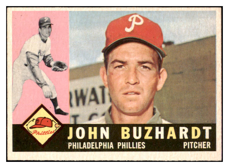 1960 Topps Baseball #549 John Buzhardt Phillies EX-MT 524441