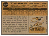 1960 Topps Baseball #536 Wynn Hawkins Indians EX 524448