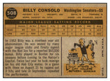 1960 Topps Baseball #508 Billy Consolo Senators EX 524450