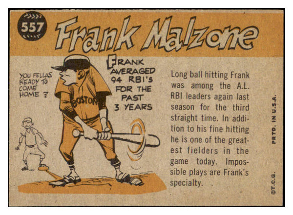 1960 Topps Baseball #557 Frank Malzone A.S. Red Sox EX 524455