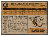 1960 Topps Baseball #505 Ted Kluszewski White Sox EX-MT 524477