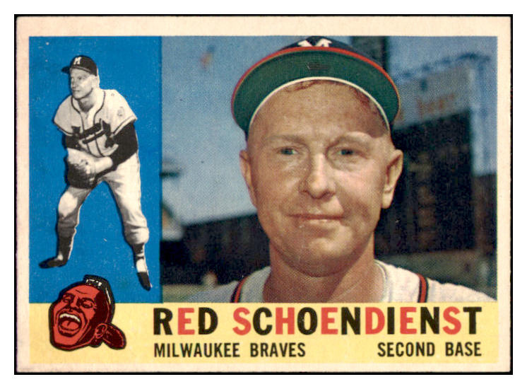 1960 Topps Baseball #335 Red Schoendienst Braves EX-MT 524478