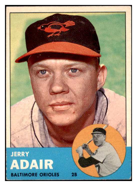 1963 Topps Baseball #488 Jerry Adair Orioles EX 524483