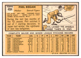 1963 Topps Baseball #494 Phil Regan Tigers EX 524484