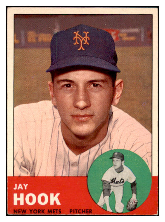 1963 Topps Baseball #469 Jay Hook Mets EX 524488