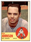 1963 Topps Baseball #504 Bob Johnson Orioles EX 524490