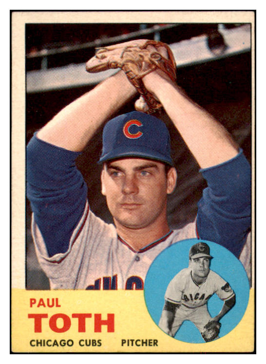 1963 Topps Baseball #489 Paul Toth Cubs EX 524494