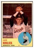 1963 Topps Baseball #448 Jack Kralick Twins EX 524497