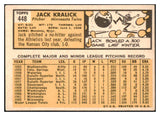 1963 Topps Baseball #448 Jack Kralick Twins EX 524497