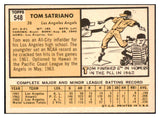 1963 Topps Baseball #548 Tom Satriano Angels EX 524504