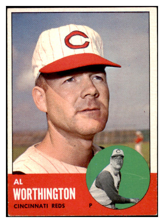 1963 Topps Baseball #556 Al Worthington Reds EX 524505