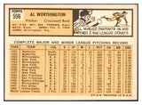 1963 Topps Baseball #556 Al Worthington Reds EX 524505