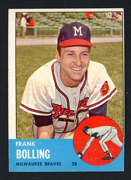 1963 Topps Baseball #570 Frank Bolling Braves EX 524507