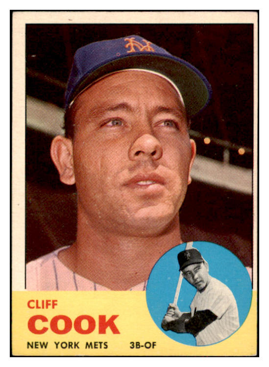 1963 Topps Baseball #566 Cliff Cook Mets EX 524509