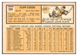 1963 Topps Baseball #566 Cliff Cook Mets EX 524509