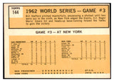 1963 Topps Baseball #144 World Series Game 3 Roger Maris EX 524511