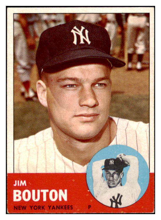 1963 Topps Baseball #401 Jim Bouton Yankees EX 524516