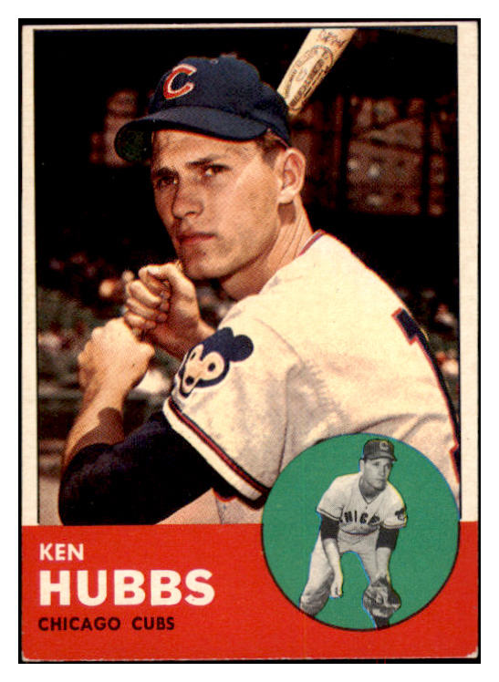 1963 Topps Baseball #015 Ken Hubbs Cubs EX 524521