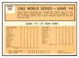 1963 Topps Baseball #145 World Series Game 4 Hiller EX-MT 524523