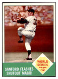 1963 Topps Baseball #143 World Series Game 2 Sanford EX-MT 524524