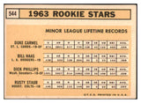 1963 Topps Baseball #544 Rusty Staub Colt .45s EX-MT 524527