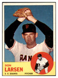 1963 Topps Baseball #163 Don Larsen Giants EX-MT 524533