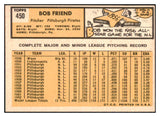 1963 Topps Baseball #450 Bob Friend Pirates EX-MT 524540