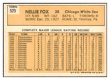 1963 Topps Baseball #525 Nellie Fox White Sox EX-MT 524541