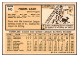 1963 Topps Baseball #445 Norm Cash Tigers EX-MT 524546