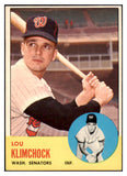 1963 Topps Baseball #542 Lou Klimchock Senators EX-MT 524560