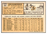 1963 Topps Baseball #542 Lou Klimchock Senators EX-MT 524560
