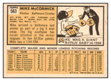 1963 Topps Baseball #563 Mike McCormick Orioles EX-MT 524566