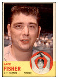 1963 Topps Baseball #474 Jack Fisher Giants EX-MT 524584