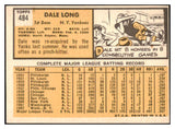 1963 Topps Baseball #484 Dale Long Yankees EX-MT 524589