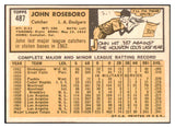 1963 Topps Baseball #487 John Roseboro Dodgers EX-MT 524591