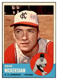 1963 Topps Baseball #492 Dave Wickersham A's EX-MT 524592