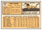 1963 Topps Baseball #493 Walt Bond Indians EX-MT 524593